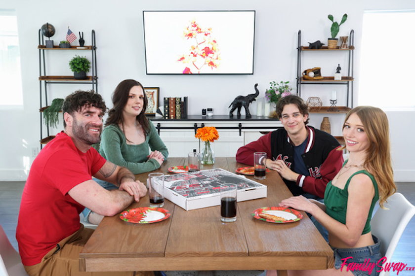 Ken Feels Stars in Family Swap's Free Use Pizza Night Scene