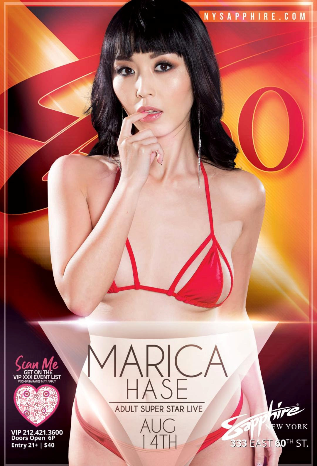 Marica Hase Returns to NYC's Sapphire 60 for One Night Only This August