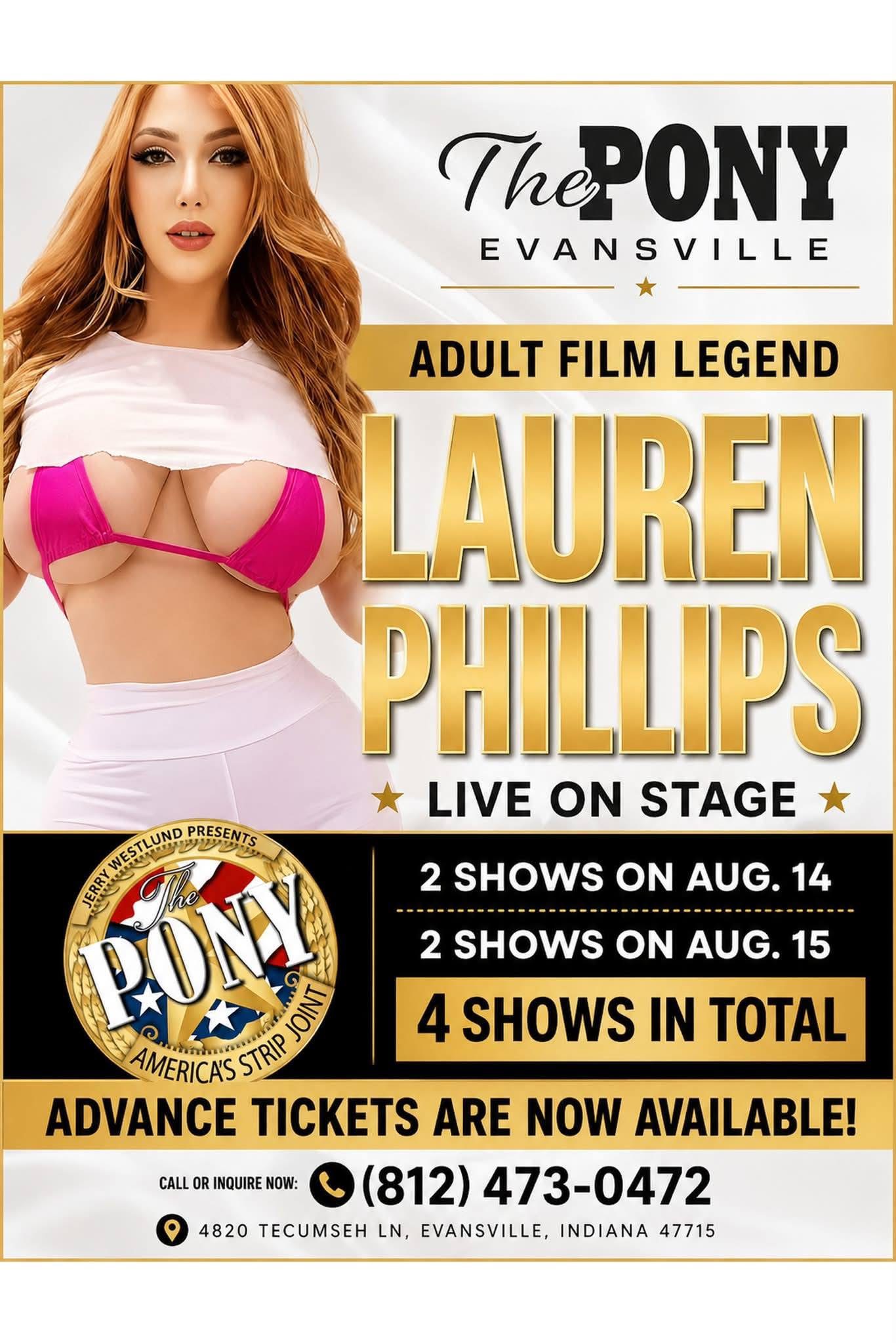 Lauren Phillips Returns to The Pony Evansville for Two Big Nights